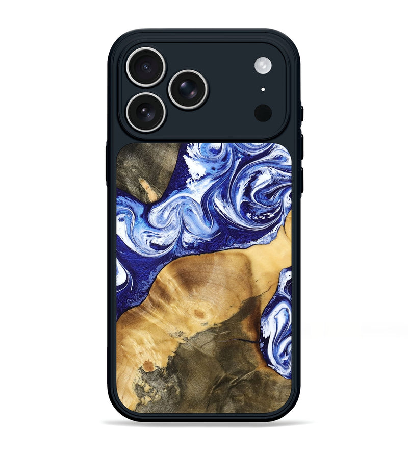 iPhone 17 Pro Max Wood Phone Case - Aries (Blue, 798163)