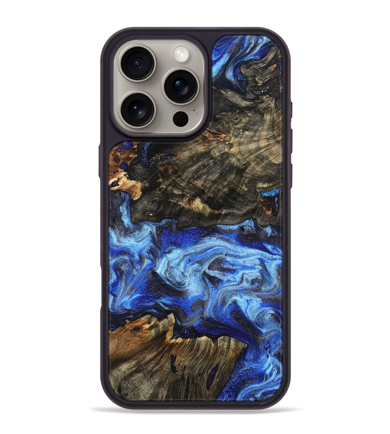 iPhone 16 Pro Max Wood Phone Case - Myles (Blue, 798175)