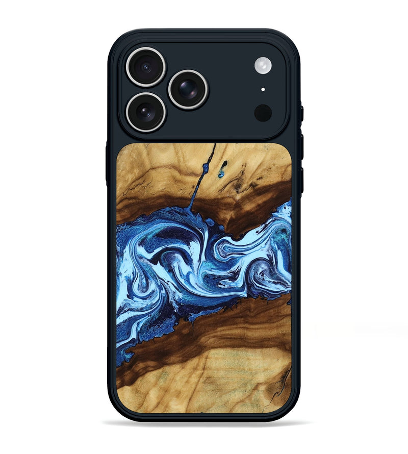 iPhone 17 Pro Max Wood Phone Case - Erwin (Blue, 798180)