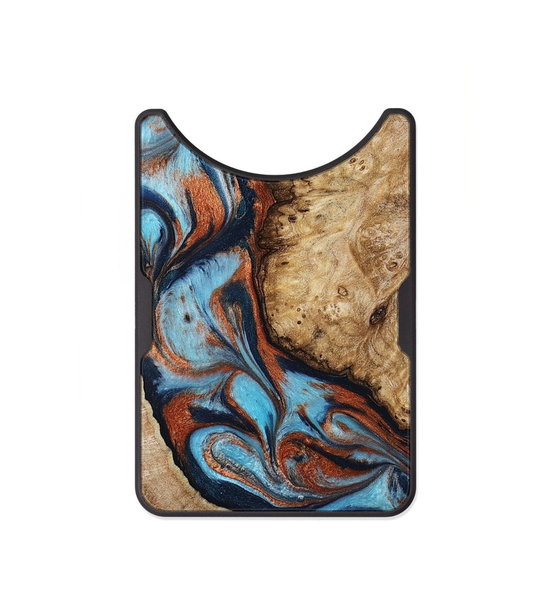 Alloy Wood Wallet - Chanel (Teal & Gold, 798203)