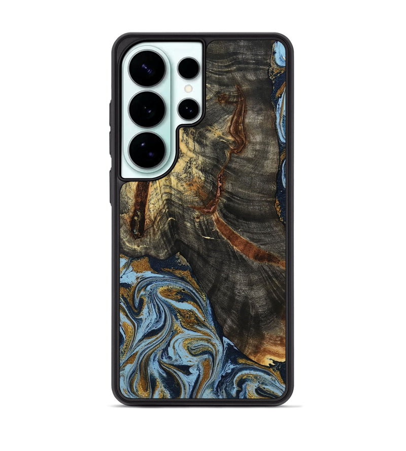 Galaxy S26 Ultra Wood Phone Case - Benita (Teal & Gold, 798226)