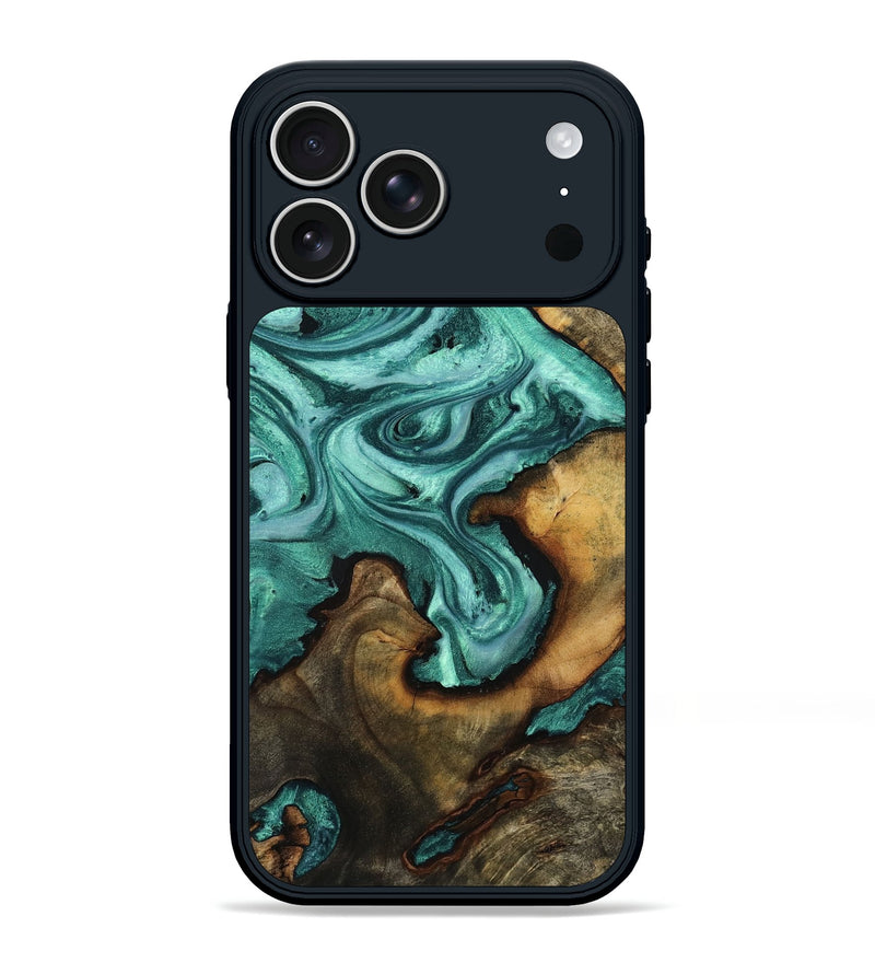 iPhone 17 Pro Max Wood Phone Case - Adhara (Green, 798266)