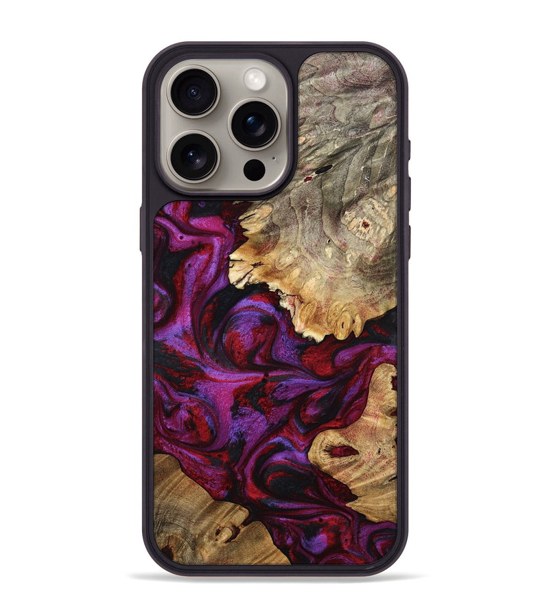 iPhone 15 Pro Max Wood Phone Case - Avi (Red, 798280)