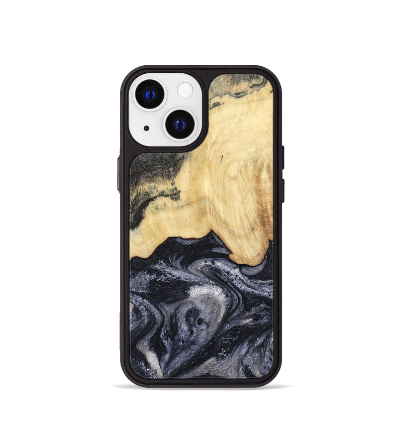 iPhone 13 mini Wood Phone Case - Sloane (Black & White, 798282)
