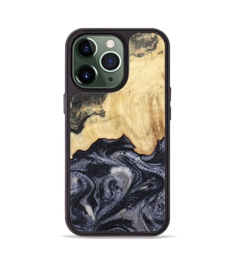 iPhone 13 Pro Wood Phone Case - Sloane (Black & White, 798282)