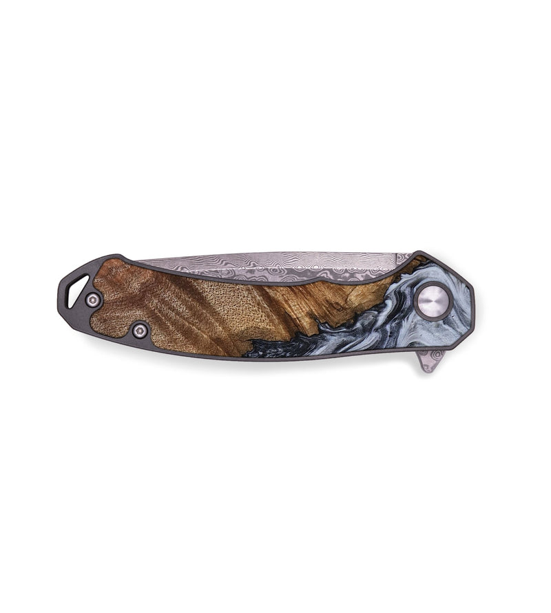 EDC Wood Pocket Knife - Nakia (Black & White, 798286)