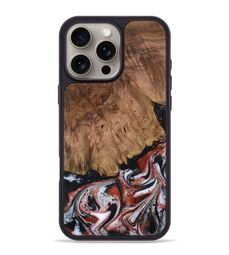 iPhone 16 Pro Max Wood Phone Case - Kiana (Black & White, 798296)