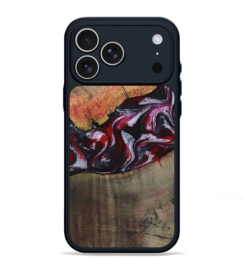 iPhone 17 Pro Max Wood Phone Case - Bear (Red, 798314)