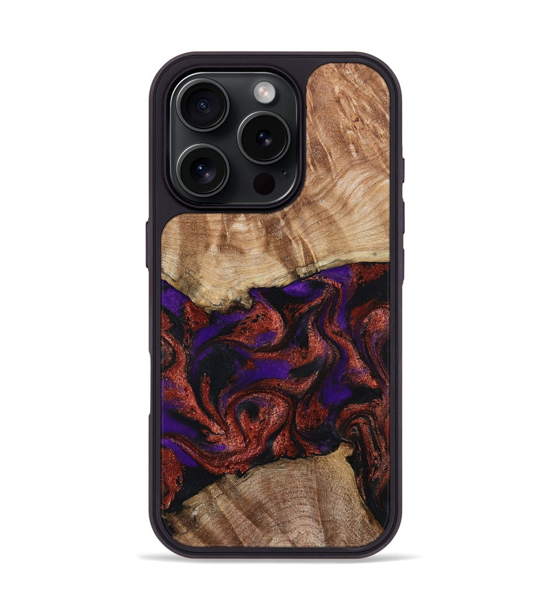 iPhone 16 Pro Wood Phone Case - Karie (Purple, 798323)