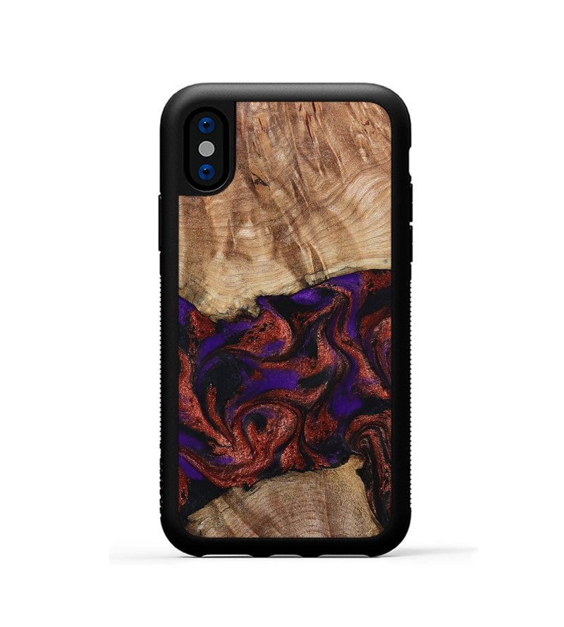 iPhone Xs Wood Phone Case - Karie (Purple, 798323)