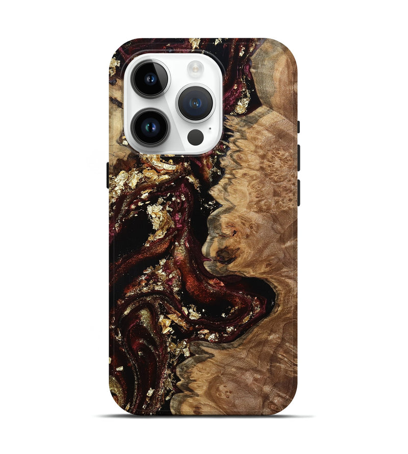 iPhone 15 Pro Wood Live Edge Phone Case - Darion (Red, 798357)