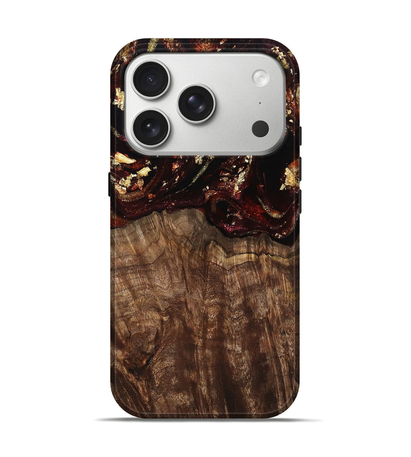 iPhone 17 Pro Wood Live Edge Phone Case - Hillary (Red, 798360)