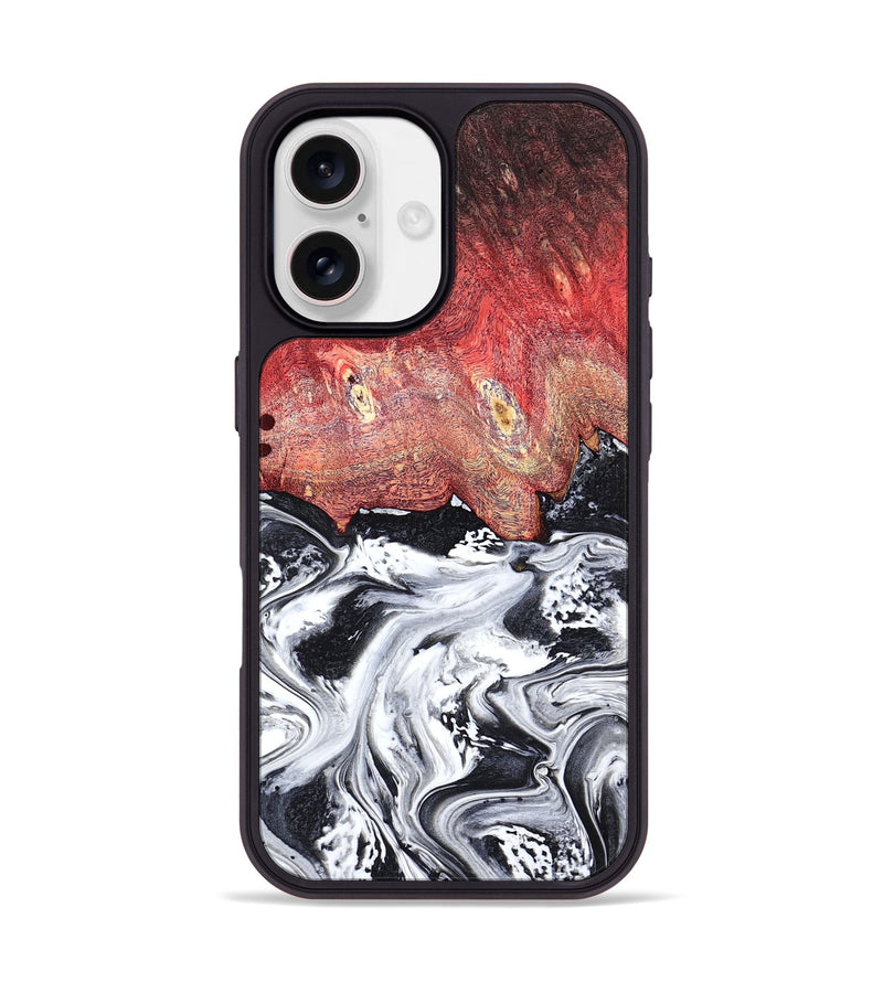 iPhone 17 Wood Phone Case - Deidre (Black & White, 798372)