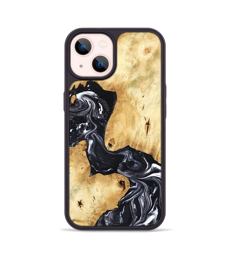 iPhone 14 Wood Phone Case - Lailah (Black & White, 798373)