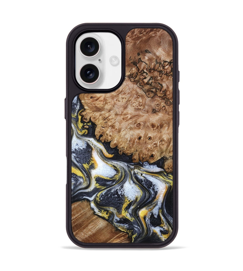 iPhone 17 Wood Phone Case - Shad (Black & White, 798381)