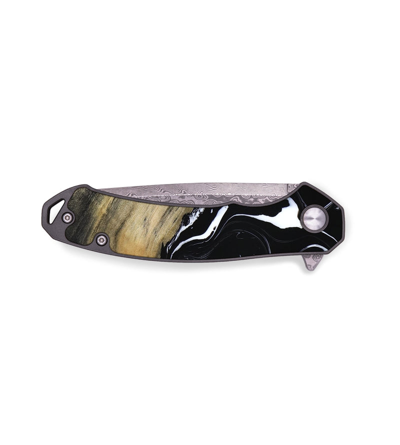 EDC Wood Pocket Knife - Mckenna (Black & White, 798386)