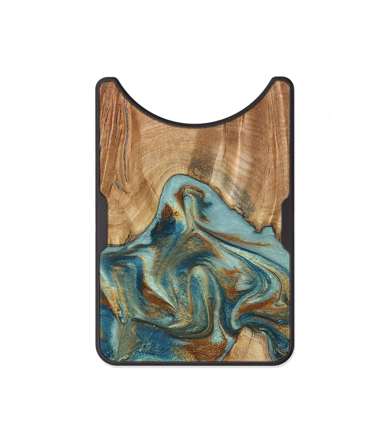 Alloy Wood Wallet - Kason (Teal & Gold, 798650)