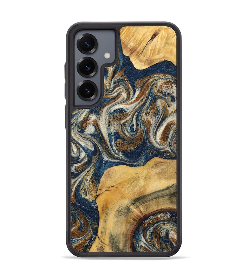 Galaxy S25 Plus Wood Phone Case - Titus (Teal & Gold, 798653)