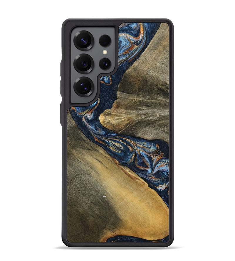 Galaxy S25 Ultra Wood Phone Case - Julien (Teal & Gold, 798658)