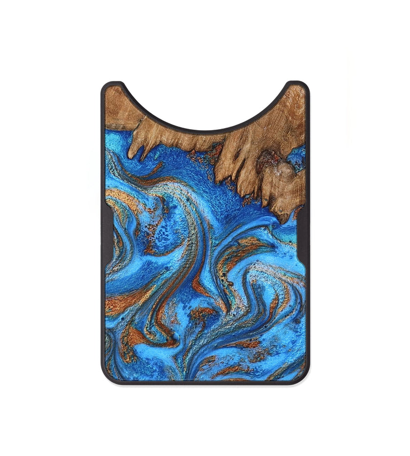 Alloy Wood Wallet - Aziel (Teal & Gold, 798675)