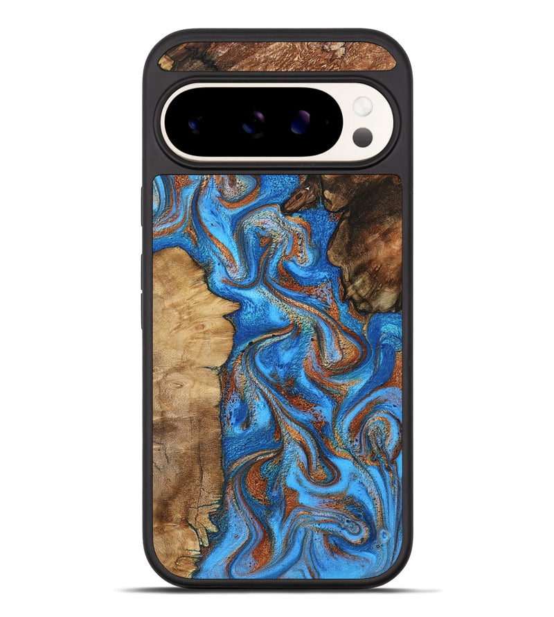 Pixel 10 Pro XL Wood Phone Case - Luisa (Teal & Gold, 798747)