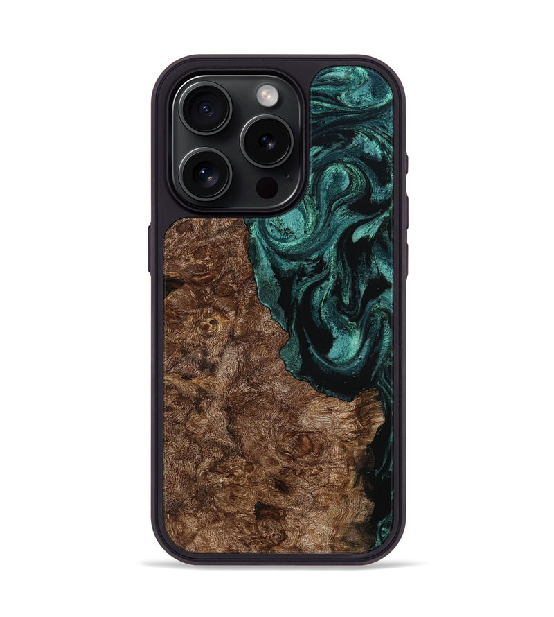 iPhone 15 Pro Wood Phone Case - Eli (Green, 798929)