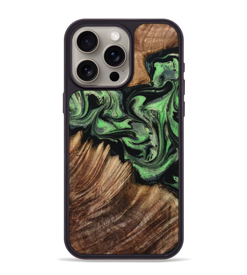 iPhone 15 Pro Max Wood Phone Case - Sanford (Green, 798949)