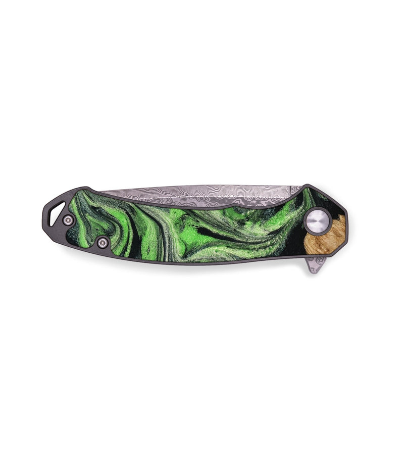 EDC Wood Pocket Knife - Maxine (Green, 798959)