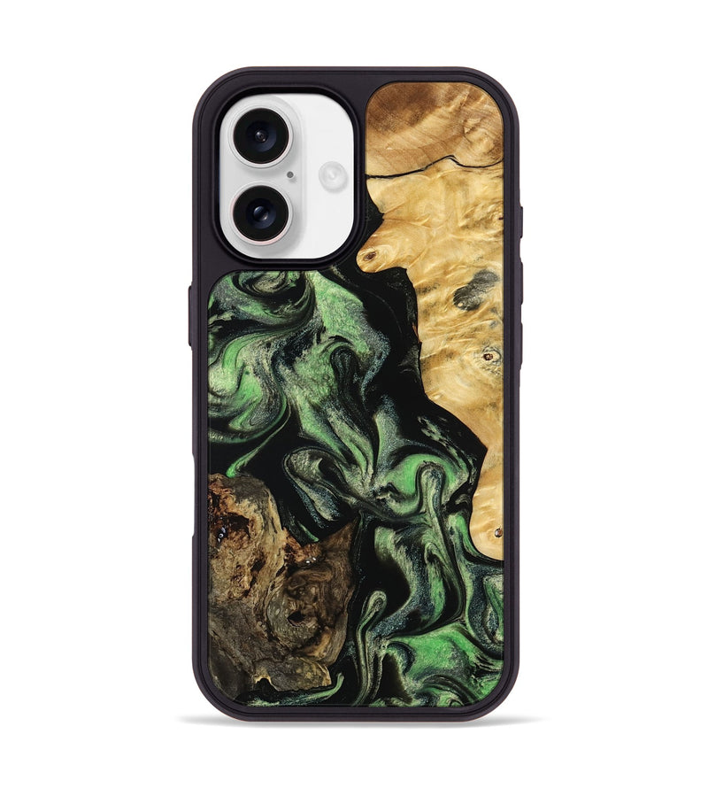 iPhone 17 Wood Phone Case - Abigale (Green, 798988)