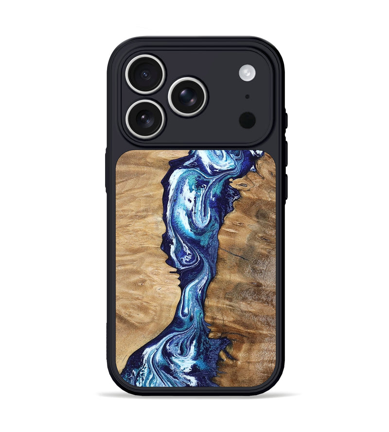 iPhone 17 Pro Wood Phone Case - Coretta (Blue, 799005)