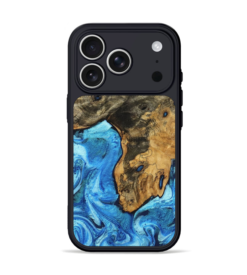 iPhone 17 Pro Wood Phone Case - Elliana (Blue, 799008)