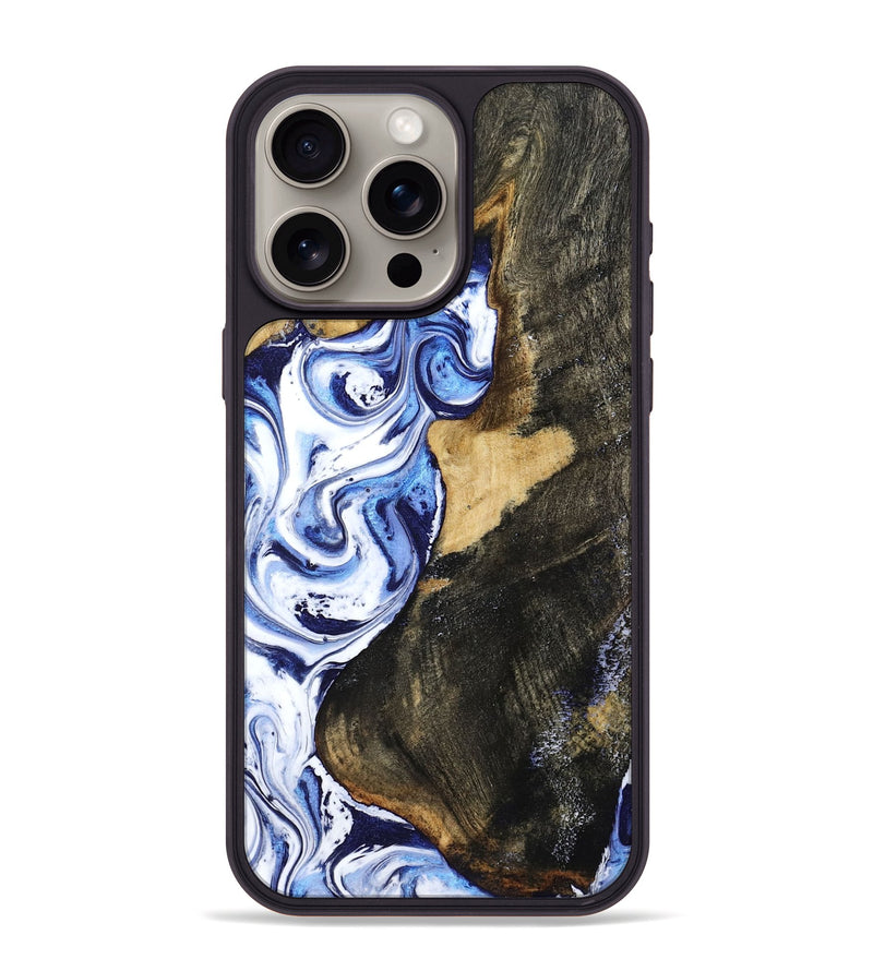 iPhone 15 Pro Max Wood Phone Case - Kyan (Blue, 799027)