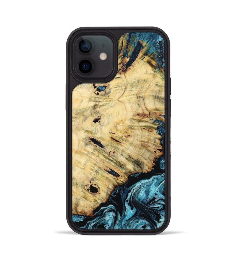 iPhone 12 Wood Phone Case - Violet (Blue, 799028)