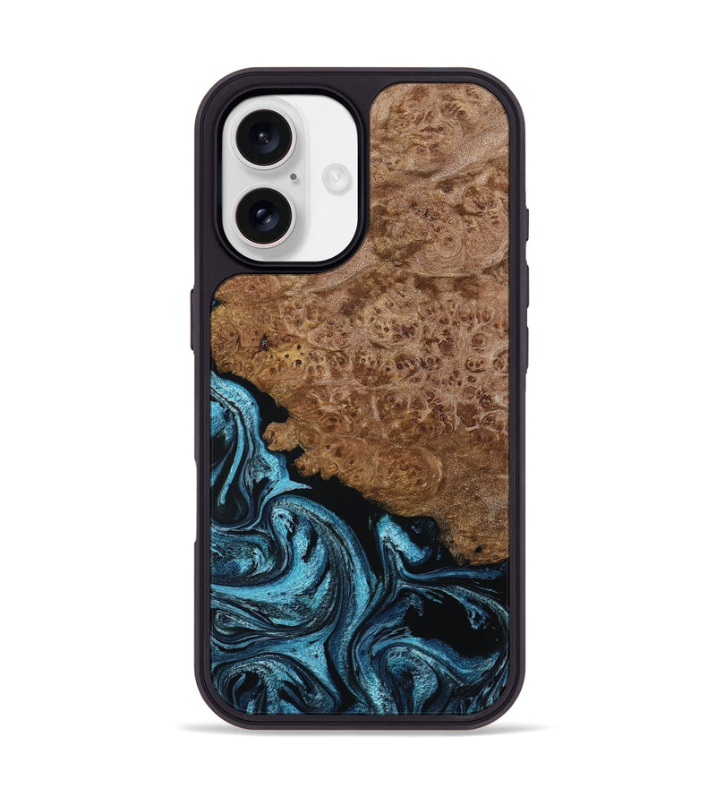 iPhone 17 Wood Phone Case - Zaria (Blue, 799035)