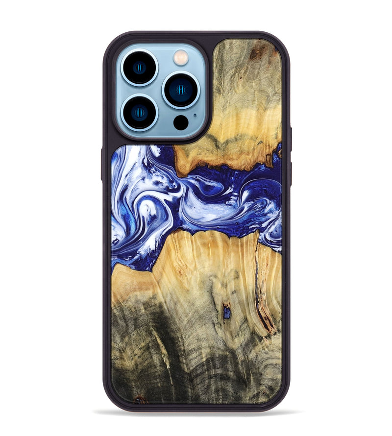 iPhone 14 Pro Max Wood Phone Case - Leanne (Blue, 799040)