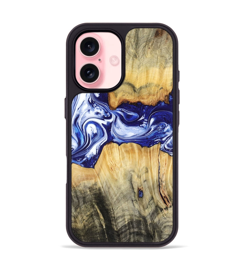 iPhone 16 Wood Phone Case - Leanne (Blue, 799040)