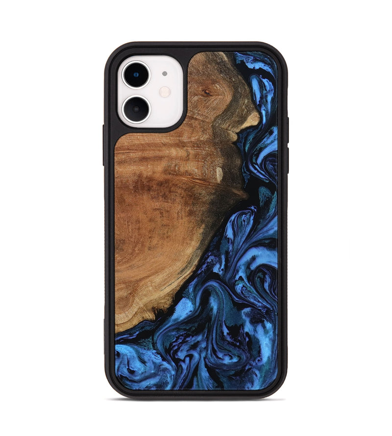 iPhone 11 Wood Phone Case - Erna (Blue, 799046)