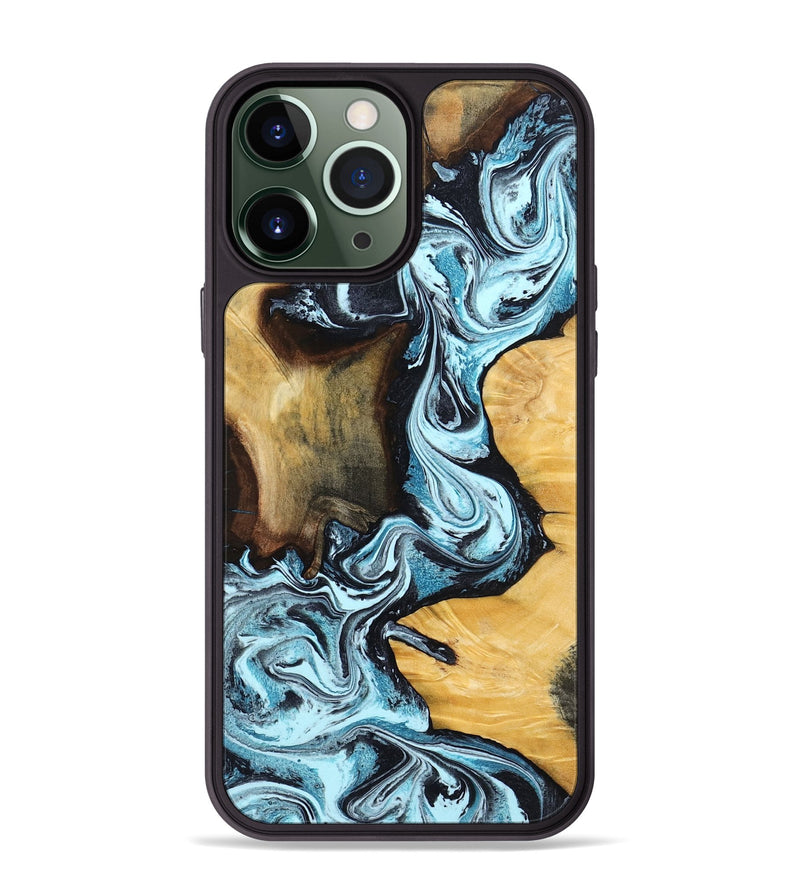 iPhone 13 Pro Max Wood Phone Case - Tatyana (Blue, 799050)