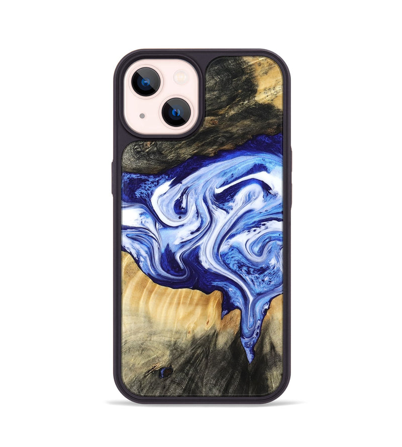 iPhone 14 Wood Phone Case - Ola (Blue, 799051)