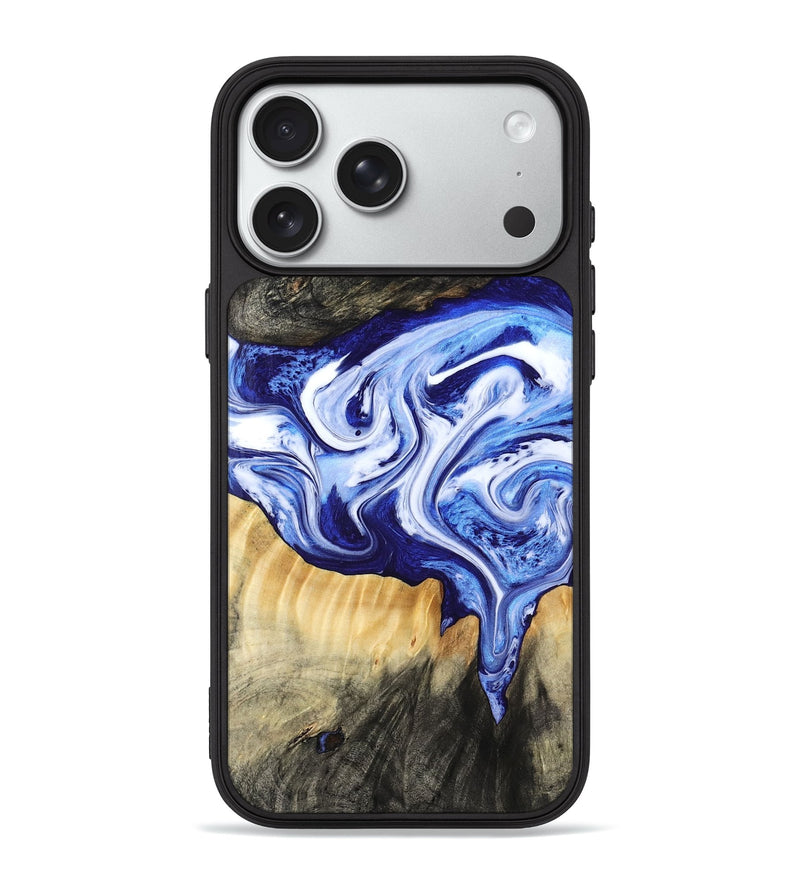 iPhone 18 Pro Max Wood Phone Case - Ola (Blue, 799051)