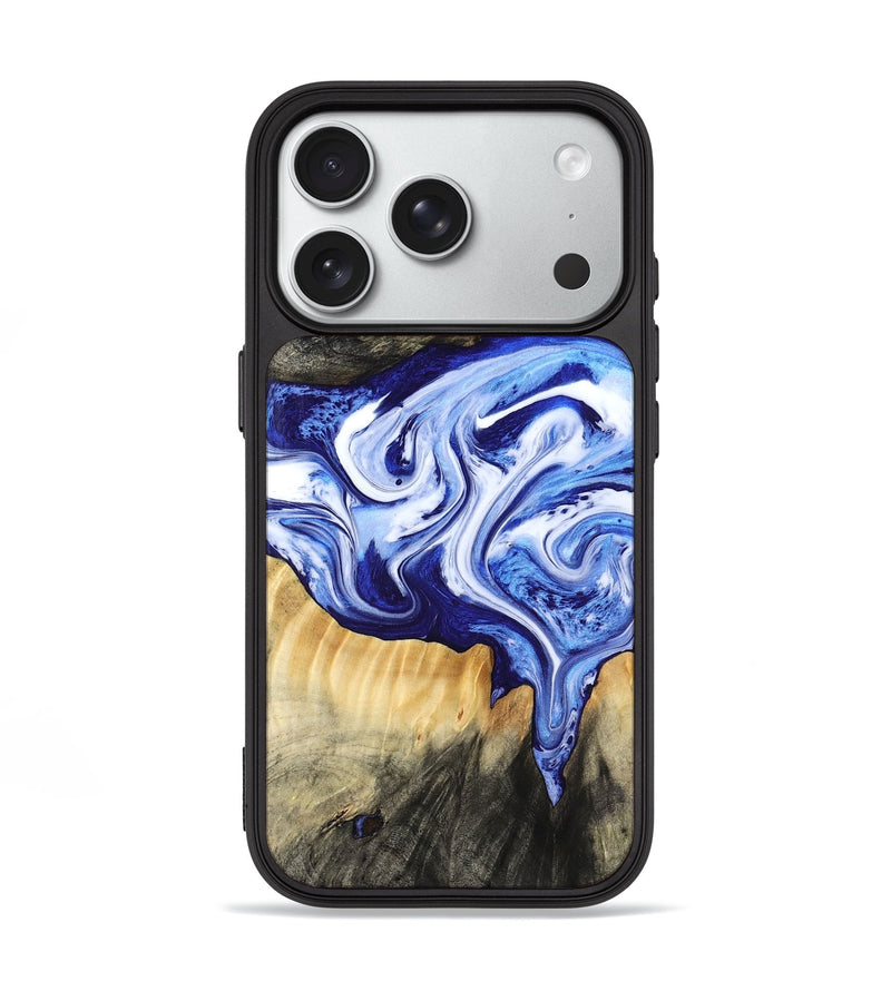 iPhone 18 Pro Wood Phone Case - Ola (Blue, 799051)