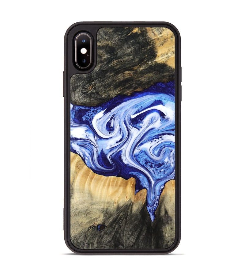 iPhone Xs Max Wood Phone Case - Ola (Blue, 799051)