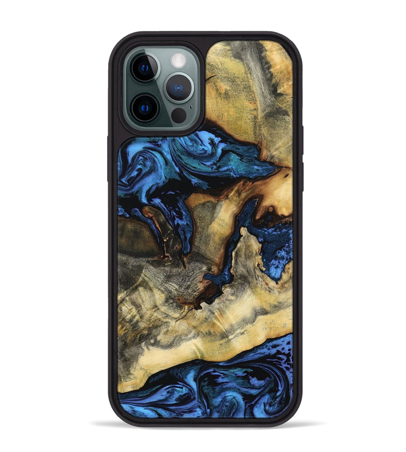 iPhone 12 Pro Max Wood Phone Case - Julisa (Blue, 799052)