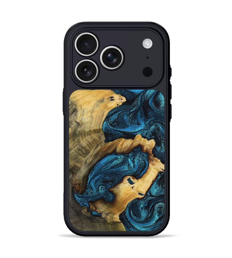 iPhone 17 Pro Wood Phone Case - Leeann (Blue, 799095)