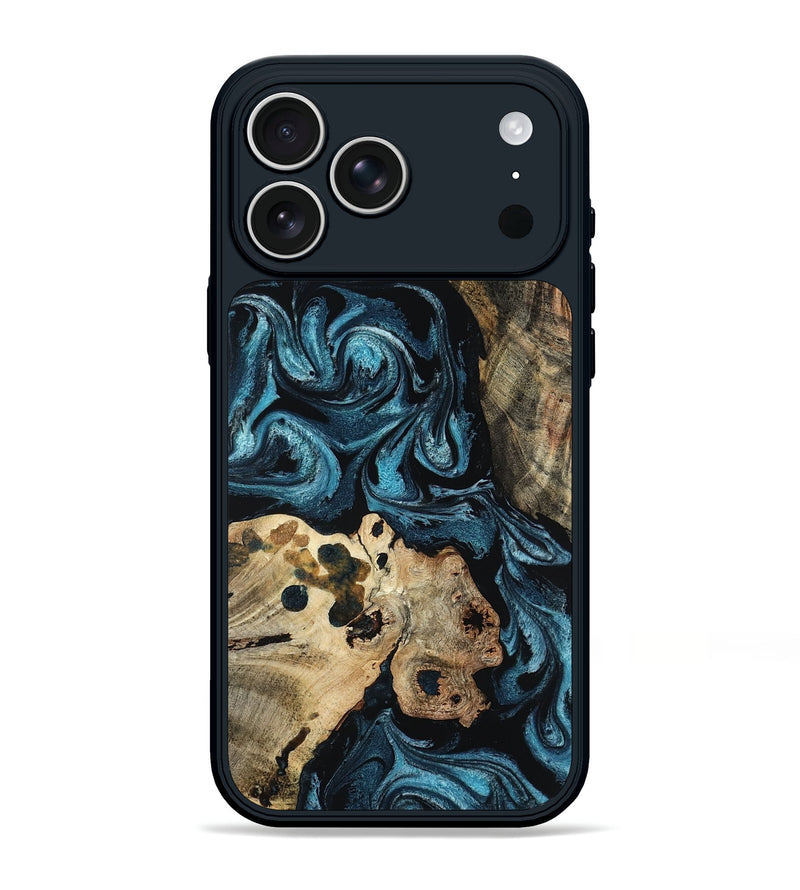iPhone 17 Pro Max Wood Phone Case - Marlene (Blue, 799096)