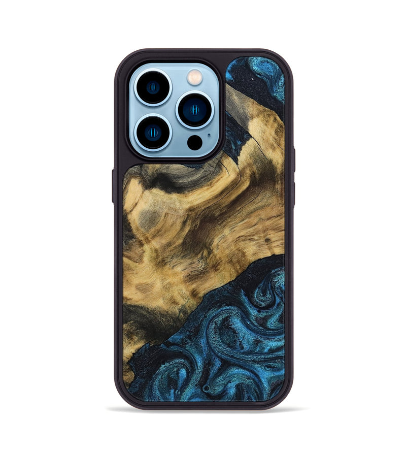 iPhone 14 Pro Wood Phone Case - Rodolfo (Blue, 799098)