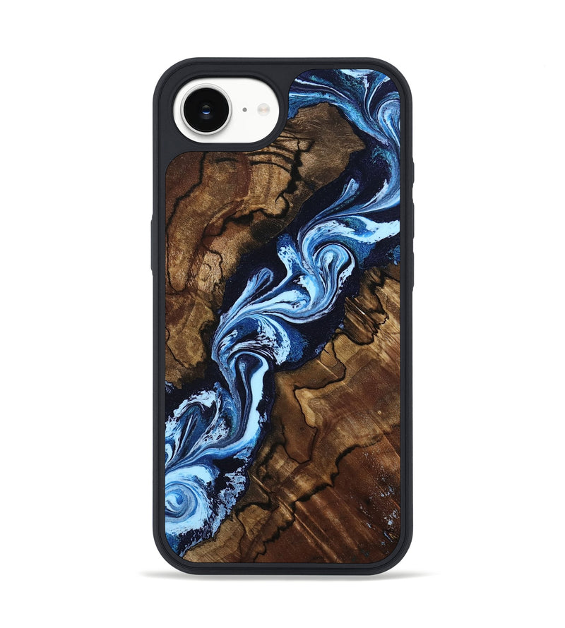 iPhone 16e Wood Phone Case - Haywood (Blue, 799103)