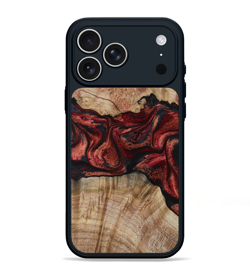 iPhone 17 Pro Max Wood Phone Case - Katelin (Red, 799129)