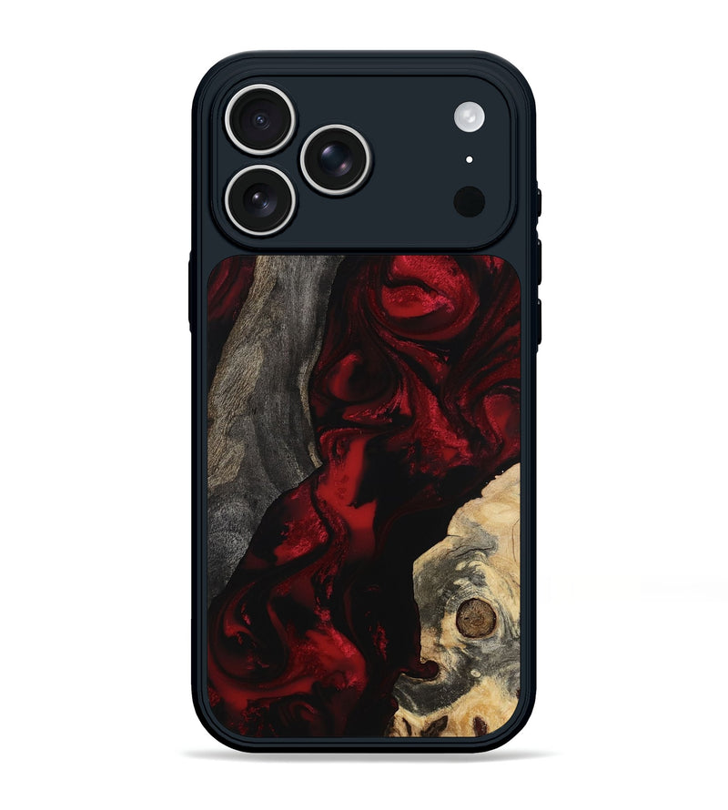 iPhone 17 Pro Max Wood Phone Case - Esther (Red, 799131)