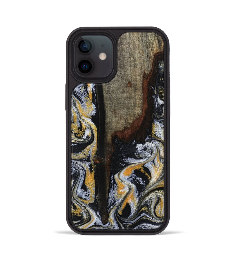 iPhone 12 Wood Phone Case - Marlee (Black & White, 799137)